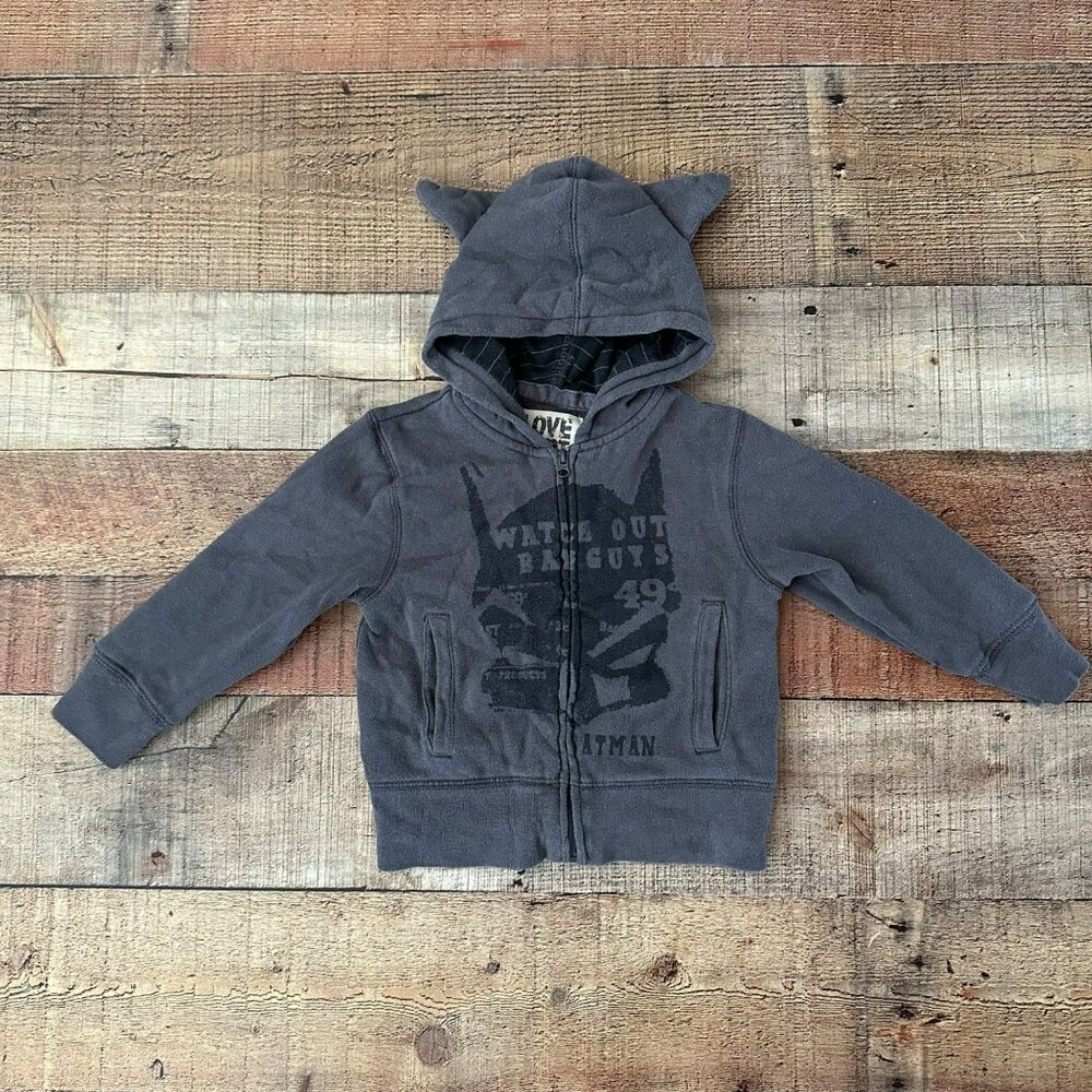 Love + Art Toddler Boys Size 18 months Batman Hoodie With Ears